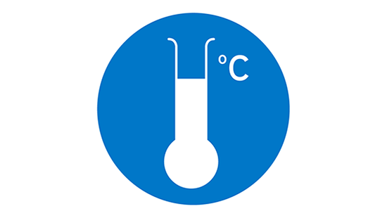Icon displaying temperature in Celsius